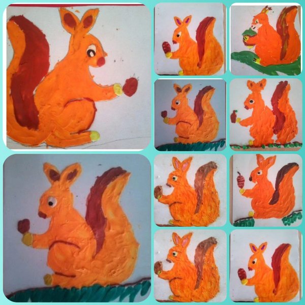 Аппликация Белочка