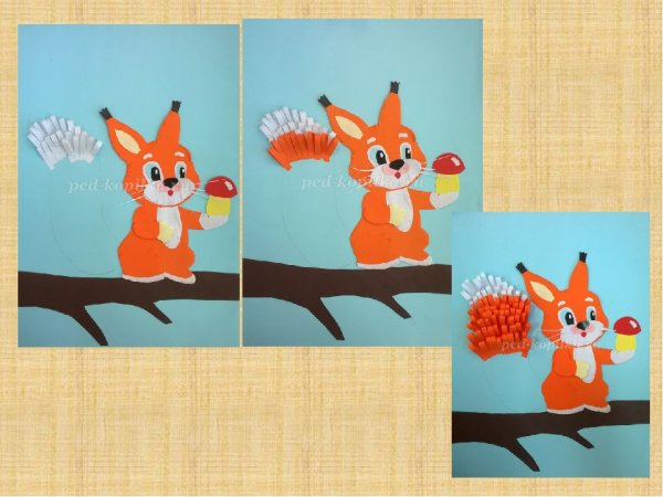 Аппликация Белочка