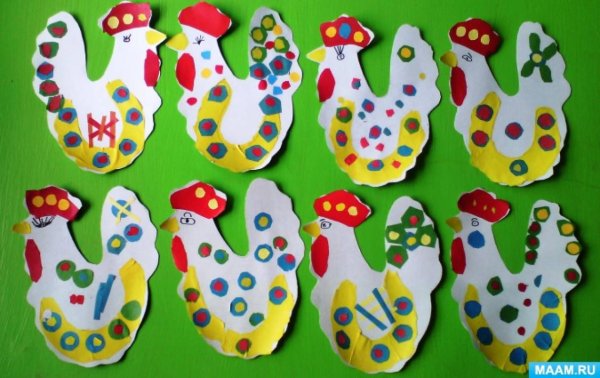 Дымковский петушок средняя группа