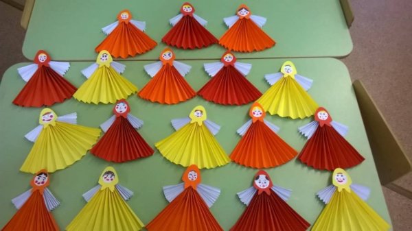 Масленица из бумаги в подготовительной группе