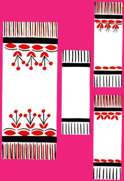 Украшение полотенца рисование