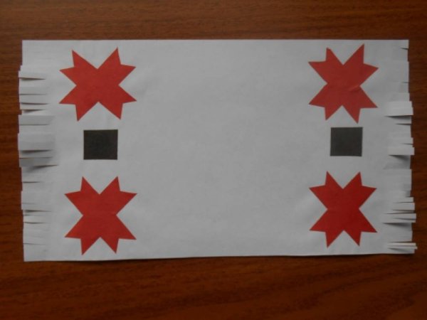 Аппликация украшение салфетки Мордовским узором