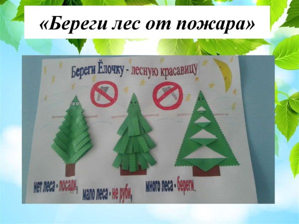 Аппликация берегите лес
