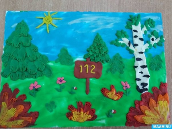 Пластилинография на тему пожарная безопасность