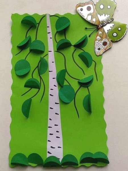 Объёмная аппликация из бумаги