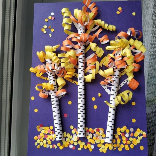 Объемная аппликация Золотая осень