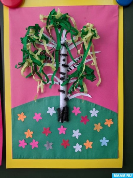 Аппликация кучерявые Березки