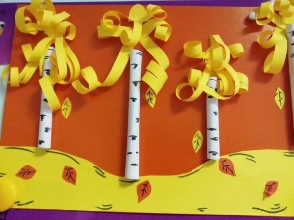 Поделка береза из бумаги