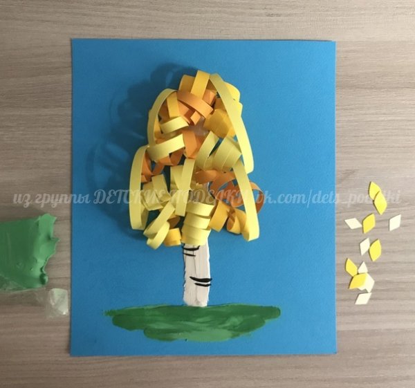 Осенняя Березка пластилин