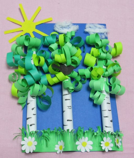 Поделка береза в детский сад