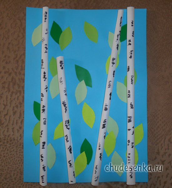 Детский канал улыбнись объемная аппликация Березовая роща