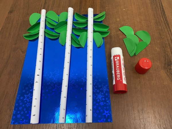 Объемная аппликация береза