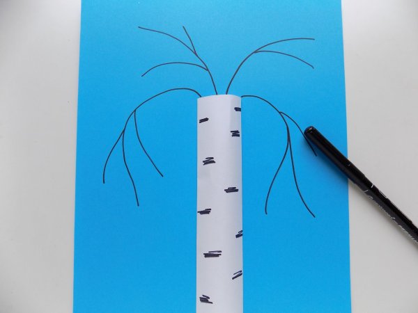 Аппликация Березка