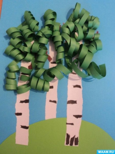 Аппликация береза