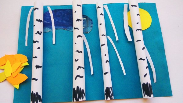 Аппликация береза