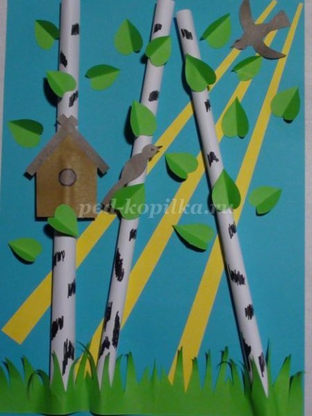 Весенняя аппликация для детей