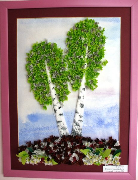 Аппликация береза