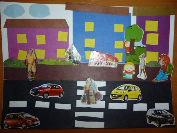 Аппликация ПДД средняя группа