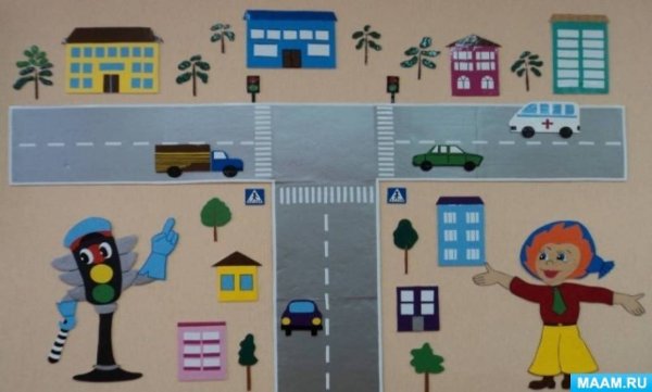 Аппликация безопасная дорога