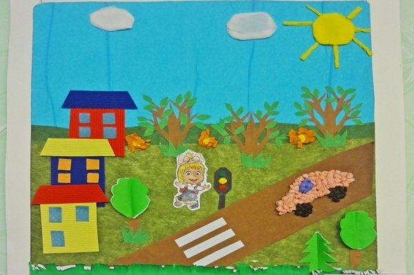 Аппликация ПДД В сад