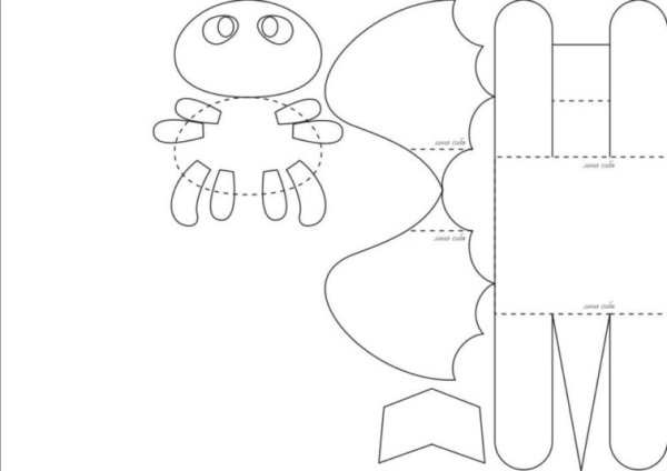 Беззубик поделка из бумаги