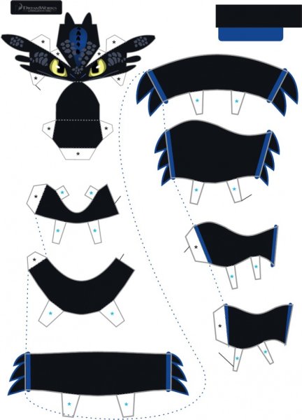 Бумажные фигурки драконы