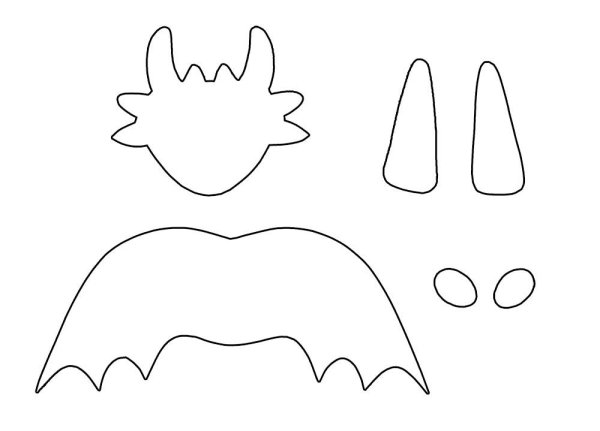 Поделка Беззубика из бумаги