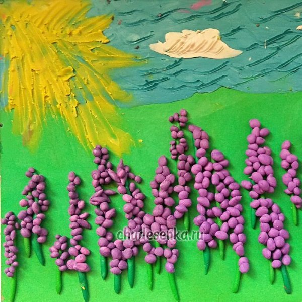 Пластилиновые аппликации лес