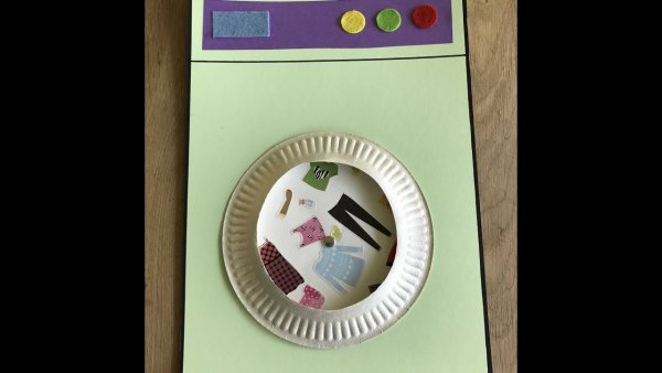 Аппликация стиральная машинка