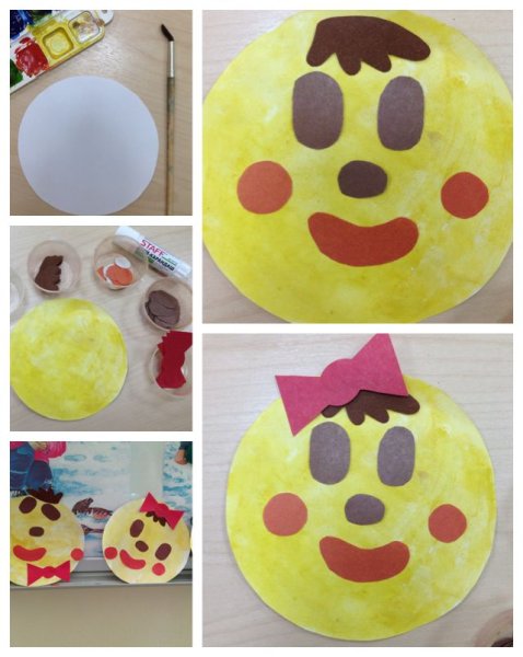 Аппликация блины на Масленицу