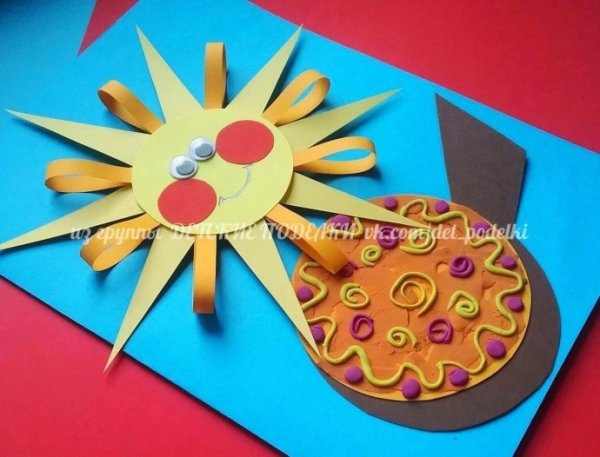 Масленица аппликация для детей