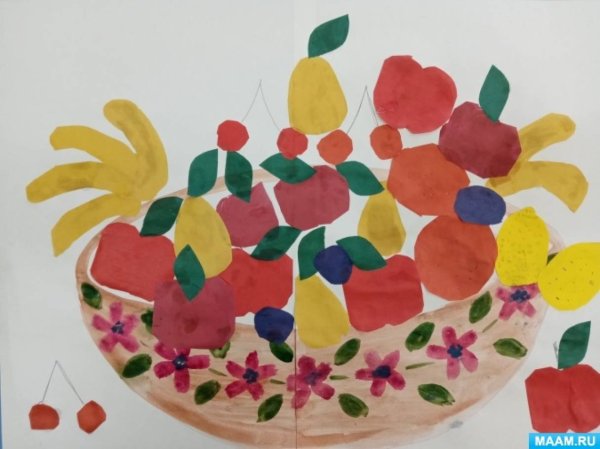 Аппликация тарелка с ягодами старшая группа