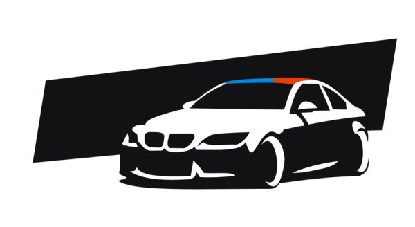 BMW m5 силуэт