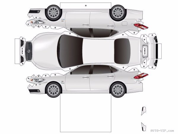 Машины из бумаги Бугатти Вейрон