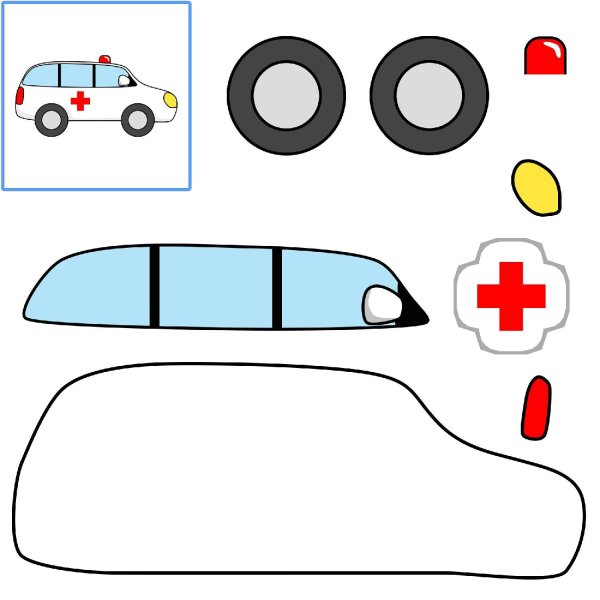 Аппликации для детей машинки