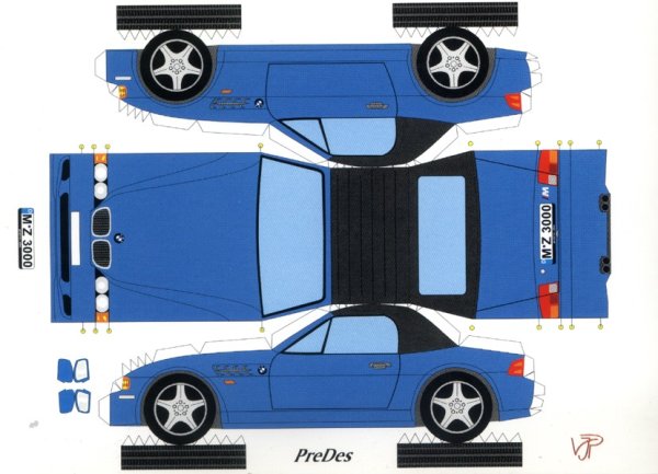 BMW e60 модель развертка
