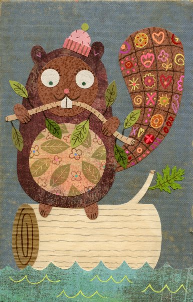 Аппликация бобра