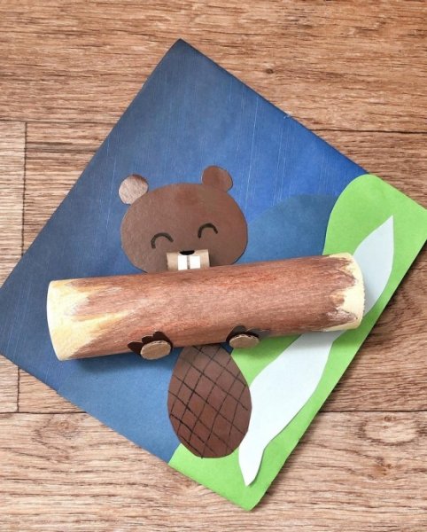 Аппликация бобер