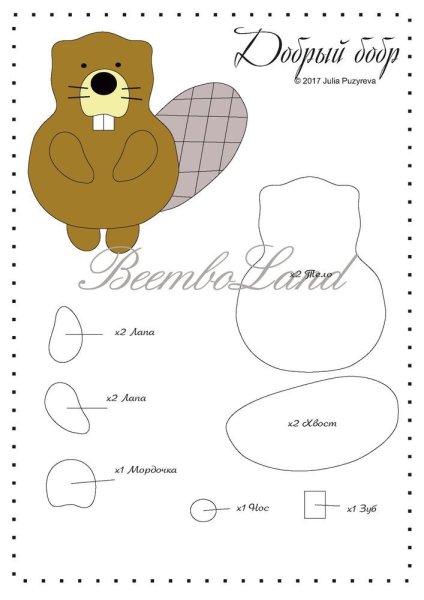 Игрушки из фетра выкройки