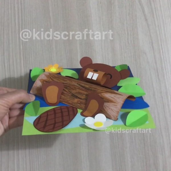 Поделка с бобром