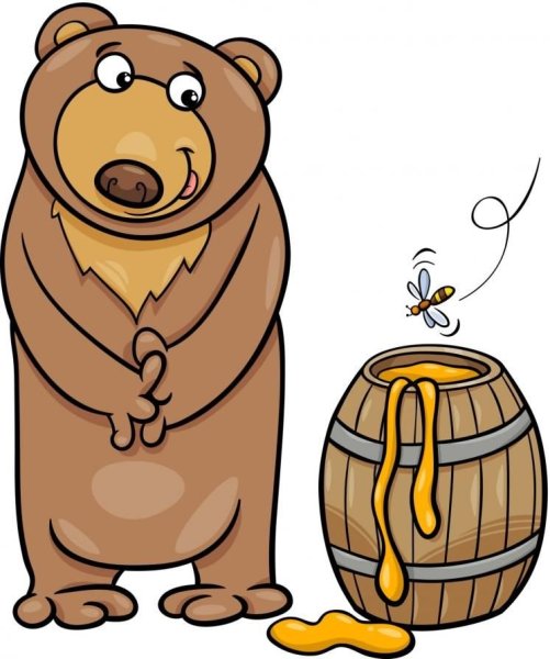Медведь с бочкой