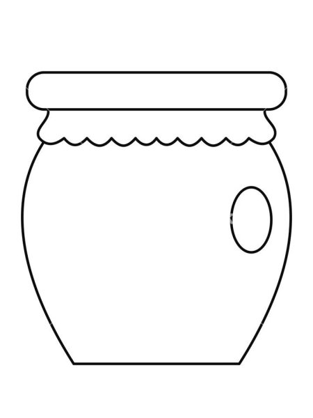 Трафарет горшочка для цветов