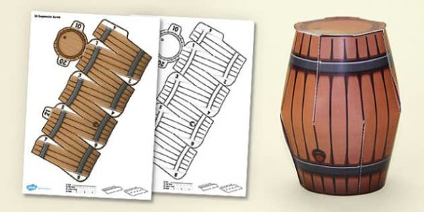 Бочонок меда из картона