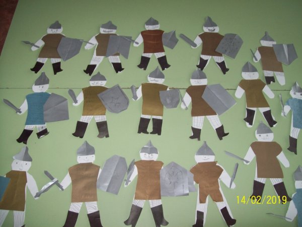 Аппликация богатыри в подготовительной группе