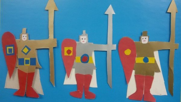 Аппликация богатыри в подготовительной группе