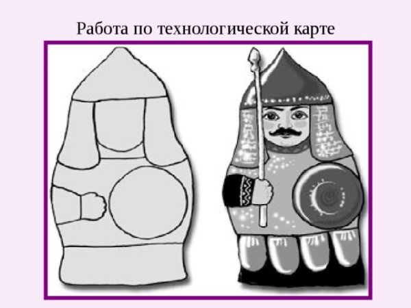 Матрешка богатырь шаблоны