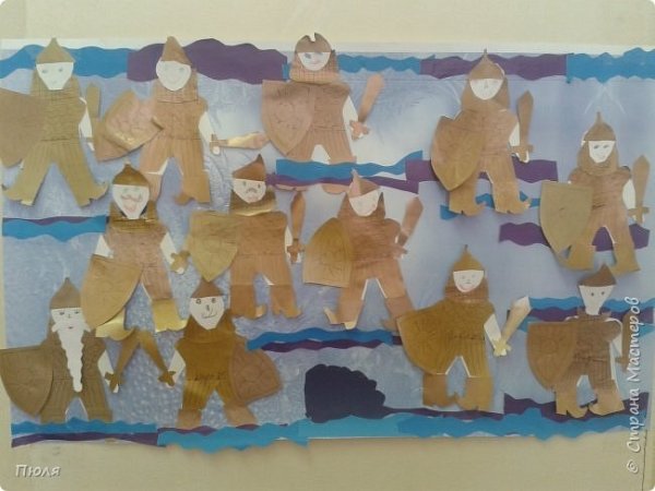 Аппликация 33 богатыря Лыкова