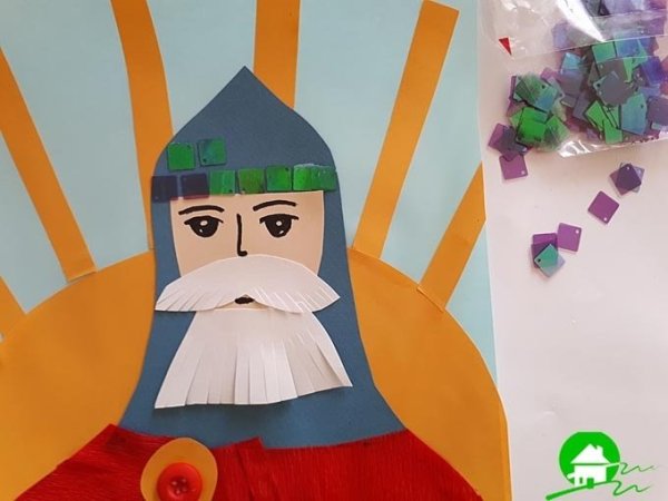 Аппликация на тему богатыри