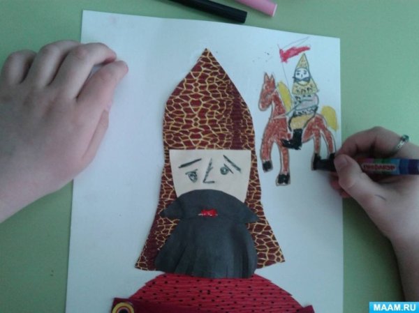 Рисование богатырь средняя группа