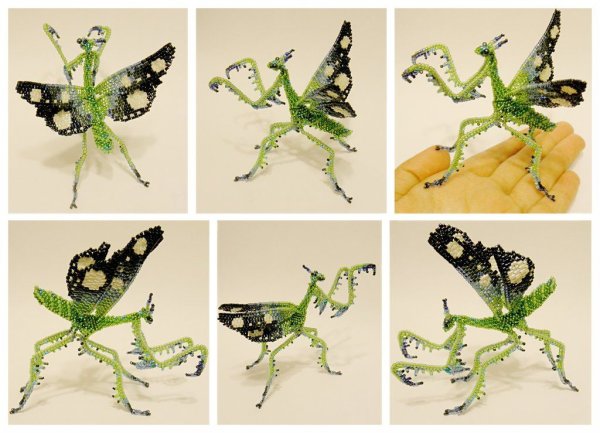 Богомол Бисероплетение схема